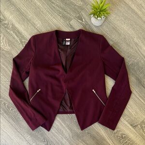 H&M Deep Burgundy Women's Blazer